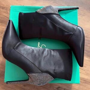 Lauren Lorraine Black Boots with Silver Embellishments